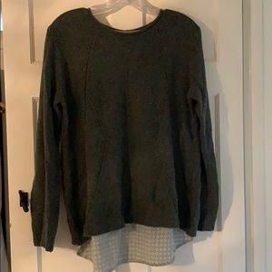 Sweater with built-in blouse!